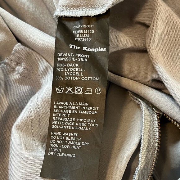 The Kooples Sport Silk Sleeveless Half Zip Front Women’s top Blue - Picture 13 of 15